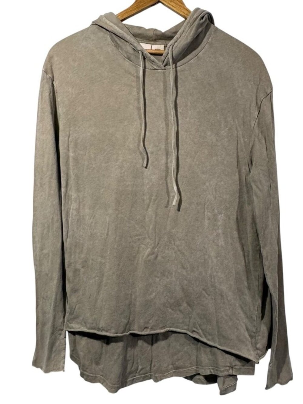 Anthropologie Three Feathers Womens Hoodie Sz S  Asymmetric Hem Forest Grunge